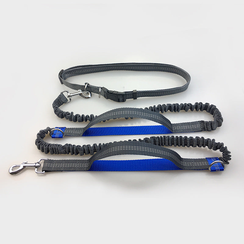 Amazon direct pet supplies multi-function running reflective pull dog leash double elastic dog leash traction - Noman Store LLC