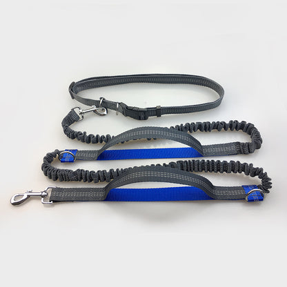 Amazon direct pet supplies multi-function running reflective pull dog leash double elastic dog leash traction - Noman Store LLC