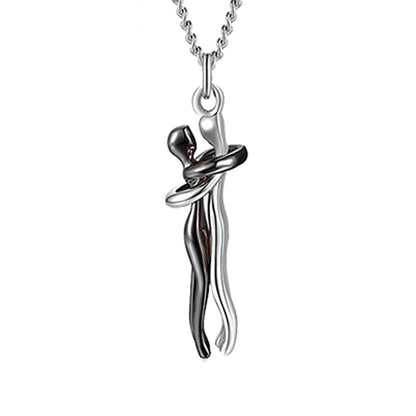 Love Hug Necklace Unisex Men Women Couple Jewelry Simple Temperament Clavicle Chain Valentines Day Lover Gift - NOMAN STORE LLC