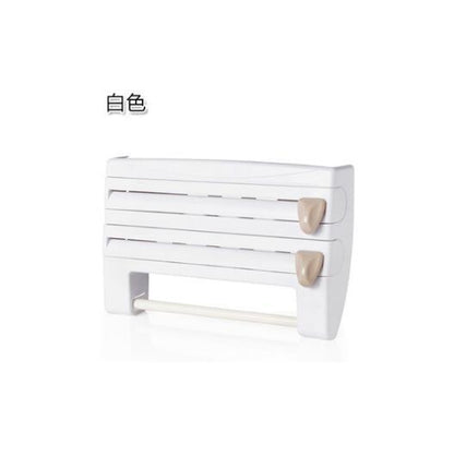 4-In-1 Kitchen Roll Holder Dispenser Kitchen Foil Film Wrap Tissue Paper 4 IN 1 Kitchen Roll Holder Dispenser - NOMAN STORE LLC