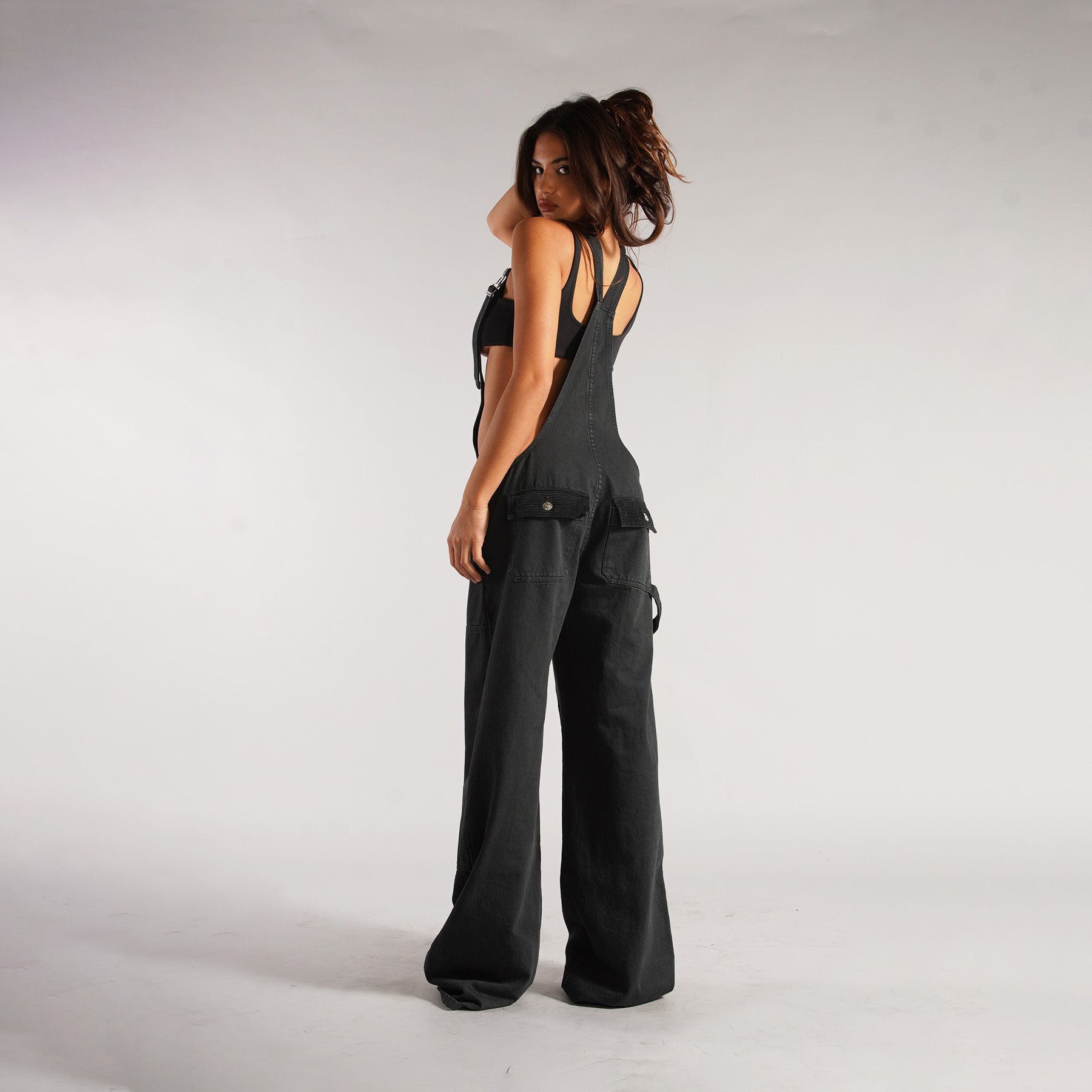Y2K Zipper Denim Overalls With Pockets Fashion Loose Suspender Jumpsuit Streetwear Jeans Pants Womens Clothing - NOMAN STORE LLC