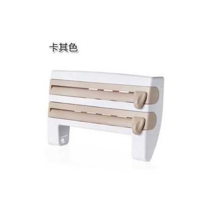 4-In-1 Kitchen Roll Holder Dispenser Kitchen Foil Film Wrap Tissue Paper 4 IN 1 Kitchen Roll Holder Dispenser - NOMAN STORE LLC