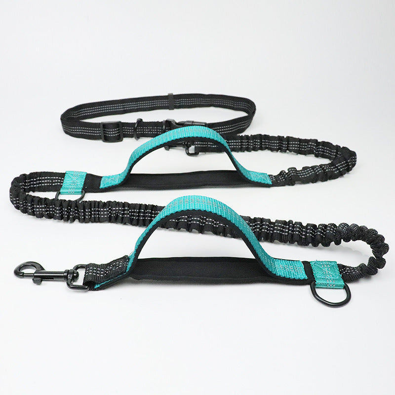 Amazon direct pet supplies multi-function running reflective pull dog leash double elastic dog leash traction - Noman Store LLC