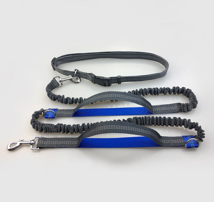 Amazon direct pet supplies multi-function running reflective pull dog leash double elastic dog leash traction - Noman Store LLC