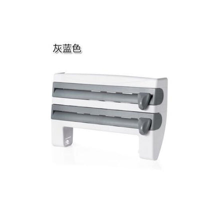 4-In-1 Kitchen Roll Holder Dispenser Kitchen Foil Film Wrap Tissue Paper 4 IN 1 Kitchen Roll Holder Dispenser - NOMAN STORE LLC