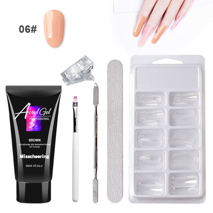 Painless Extension Gel Nail Art Without Paper Holder Quick Model Painless Crystal Gel Set - NOMAN STORE LLC