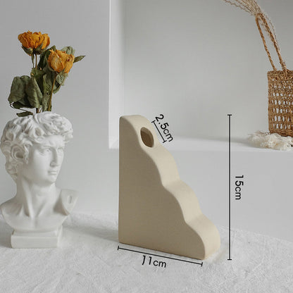 Simplicity Ceramic Vase Dry Flower Arrangement Home Decoration Ornament Living Room Display Art Vases - NOMAN STORE LLC