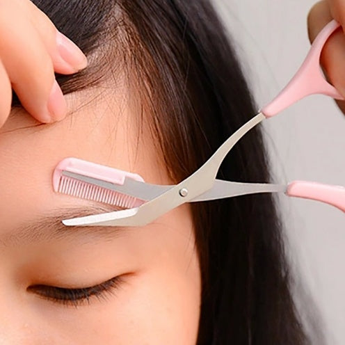Beauty tools eyebrow scissors with eyebrow comb - NOMAN STORE LLC