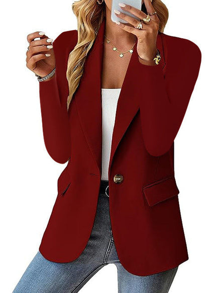 Ins Lapel Button Jacket Fashion Commuter Casual Suit Jacket Women's Long-sleeved Tops Outwear Clothing - NOMAN STORE LLC