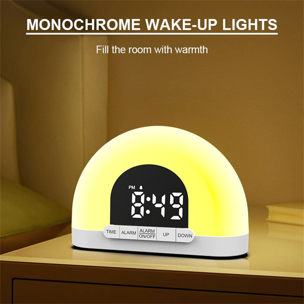Sunrise wake-up light glowing