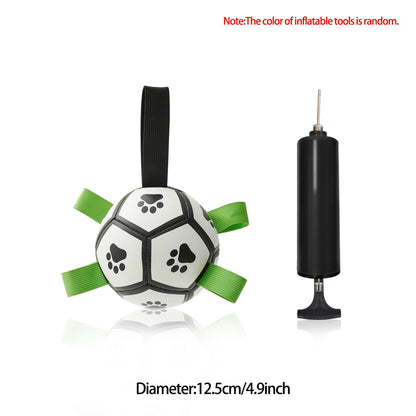 Interactive Dog Football Toy Soccer Ball Inflated Training Toy For Dogs Outdoor Border Collie Balls For Large Dogs Pet Supplies - NOMAN STORE LLC