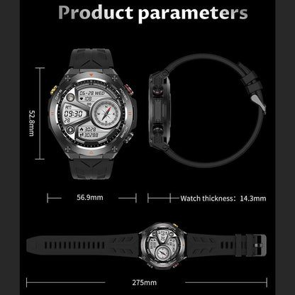SENBONO GPS Smart Watch Men 1.45'' HD Screen Built-In GPS Altimeter Barometer Compass AI Voice Compatible With Android & IPhone - NOMAN STORE LLC