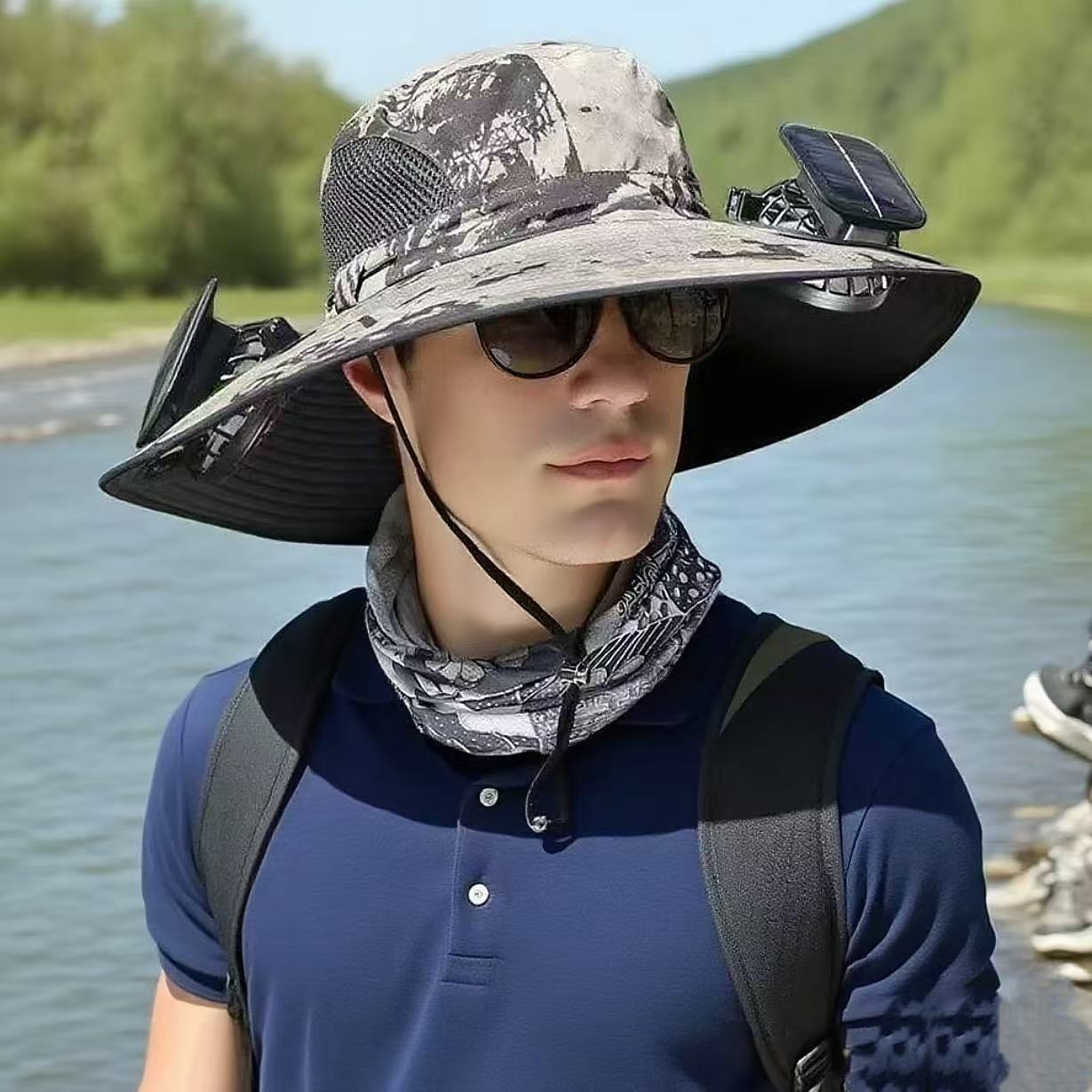 Solar USB Fan Hat with Dual Cooling and Sun Protection - Noman Store LLC