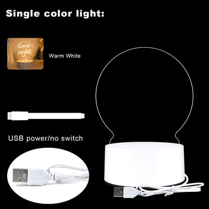 LED note glow board round style