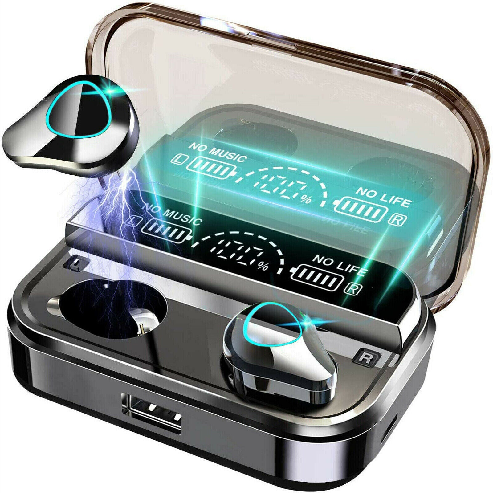 Wireless 5.1 Waterproof Bluetooth Sports Waterproof Earphones - NOMAN STORE LLC