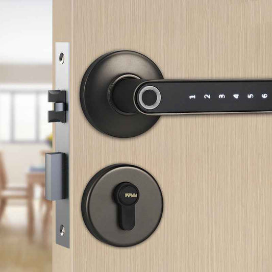 Smart Lock Fingerprint Password Electric Digital Lock  Alloy Keyless Security Door Handle For Home - NOMAN STORE LLC