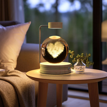 Crystal Ball Cosmic Dinosaur Indoor Night Light USB Power Warm Bedside Light Birthday Gift Night Lamp - NOMAN STORE LLC