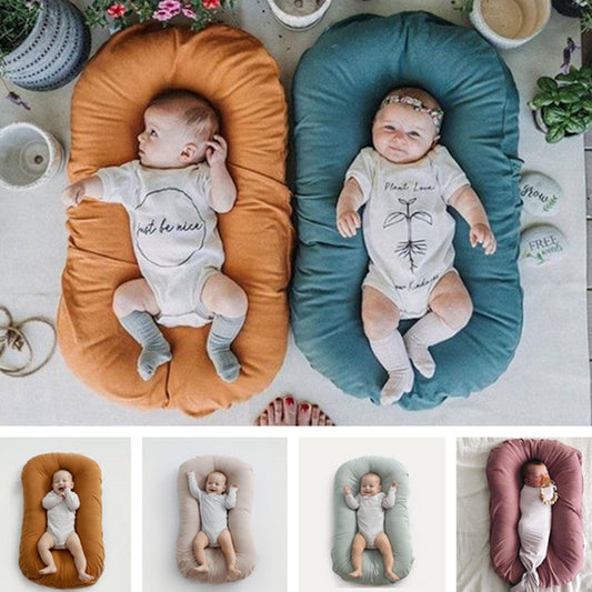 Baby Nest Bed Crib Newborn Baby Nest Cot Cribs Infant Portable Cotton Crib Travel Cradle Cushion - NOMAN STORE LLC