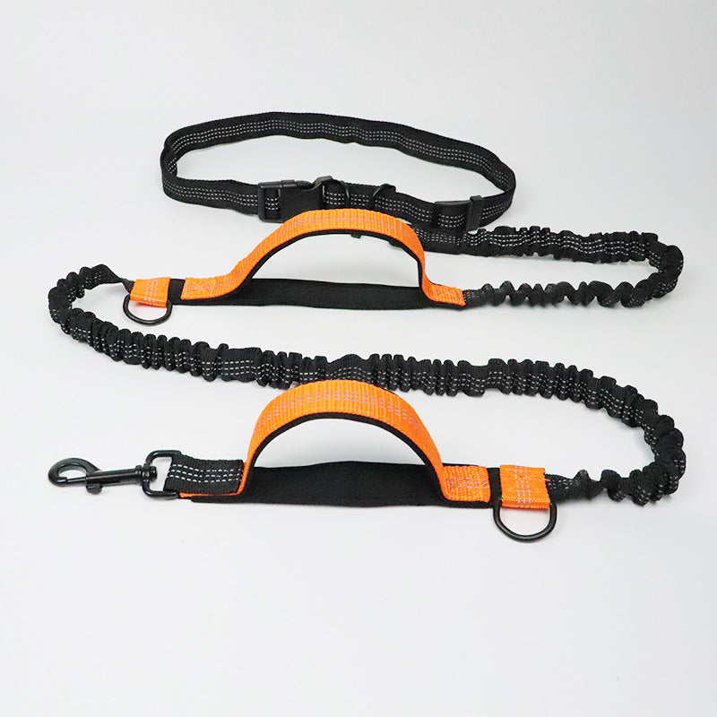 Amazon direct pet supplies multi-function running reflective pull dog leash double elastic dog leash traction - Noman Store LLC