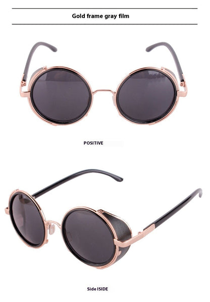 Round Retro Sunglasses Fashion UV Protection Sunglasses - NOMAN STORE LLC