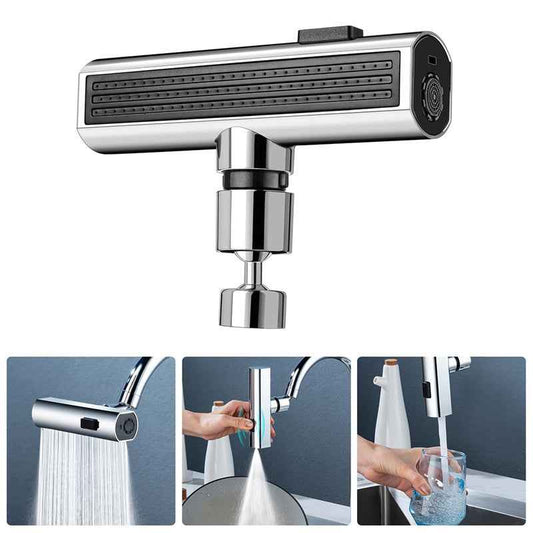Kitchen Faucet Waterfall Outlet Splash Proof Universal Rotating Bubbler Multifunctional Water Nozzle Extension Kitchen Gadgets - NOMAN STORE LLC