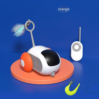 Remote Control Interactive Cat Car Toy USB Charging Chasing Automatic Self-moving Remote Smart Control Car Interactive Cat Toy Pet Products - NOMAN STORE LLC