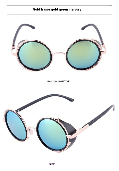 Round Retro Sunglasses Fashion UV Protection Sunglasses - NOMAN STORE LLC