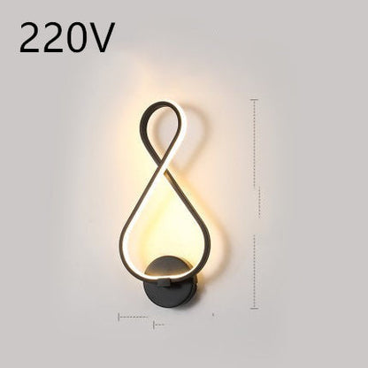 led wall lamp nordic minimalist bedroom bedside lamp - NOMAN STORE LLC