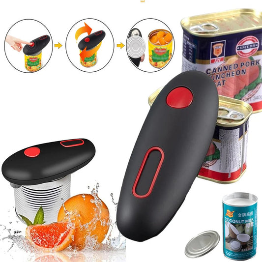 Electric Can Opener Automatic Jar Bottle Can Machine One Touch Portable Kitchen Hand Free Opening Opener Tool Gadgets - NOMAN STORE LLC