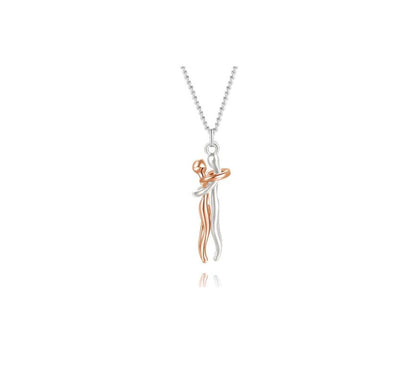 Love Hug Necklace Unisex Men Women Couple Jewelry Simple Temperament Clavicle Chain Valentines Day Lover Gift - NOMAN STORE LLC