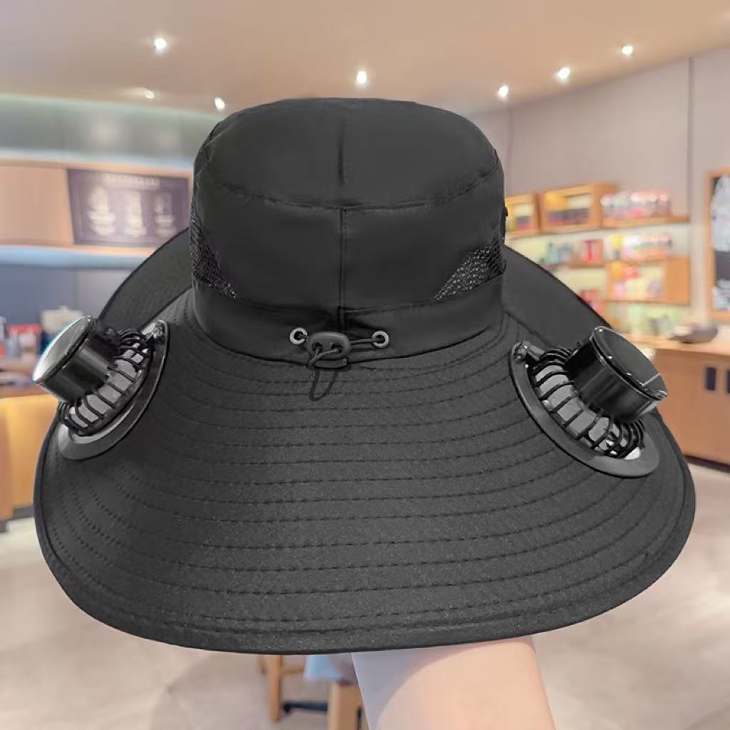 Solar USB Fan Hat with Dual Cooling and Sun Protection - Noman Store LLC