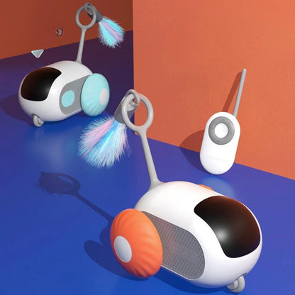 Remote Control Interactive Cat Car Toy USB Charging Chasing Automatic Self-moving Remote Smart Control Car Interactive Cat Toy Pet Products - NOMAN STORE LLC