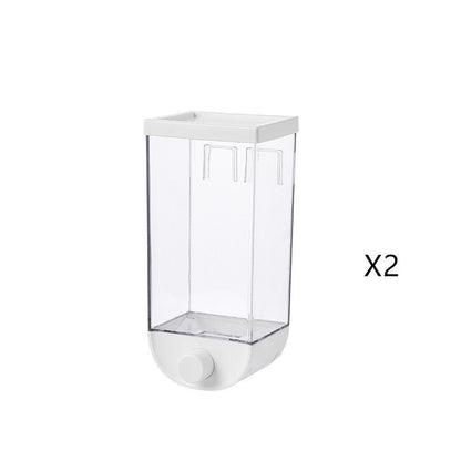 Kitchen Food Storage Easy Press Container Cereal Dispenser Wall Mounted Food Storage Box - NOMAN STORE LLC