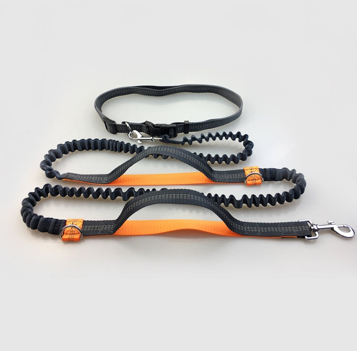 Amazon direct pet supplies multi-function running reflective pull dog leash double elastic dog leash traction - Noman Store LLC