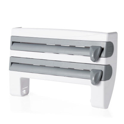 4-In-1 Kitchen Roll Holder Dispenser Kitchen Foil Film Wrap Tissue Paper 4 IN 1 Kitchen Roll Holder Dispenser - NOMAN STORE LLC