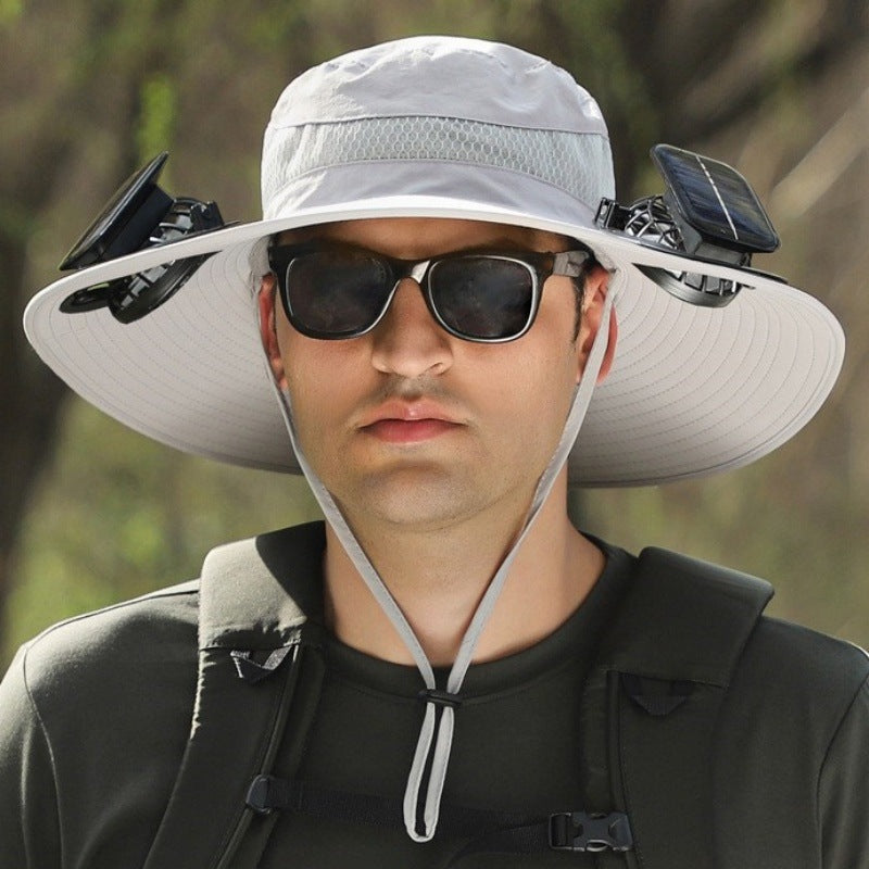 Solar USB Fan Hat with Dual Cooling and Sun Protection - Noman Store LLC