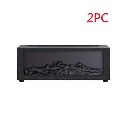 New Flame Aromatherapy Machine Colorful Essential Oil Diffuser Home Large Fog Volume Flame Humidifier 3D Flame Fireplace Machine - NOMAN STORE LLC