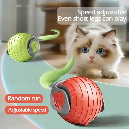 New Interactive Cat Toys Ball Auto Electric Rolling Ball Toys For Cat Kitty Pets Smart Automatic Teaser USB Rechargeable Cat Toy Pet Products - Noman Store LLC