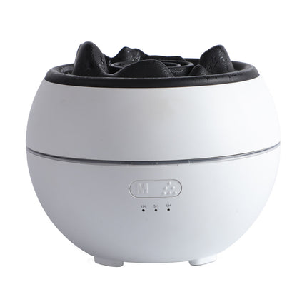 Flame aroma diffuser white crack style