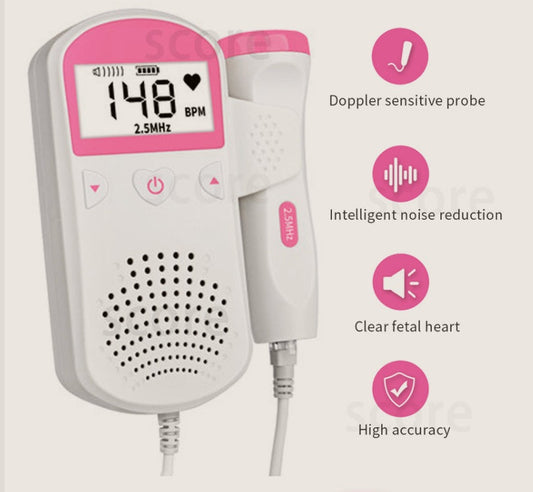 Fetal Heart Rate Monitor Home Pregnancy Baby Fetal Sound Heart Rate Detector - NOMAN STORE LLC