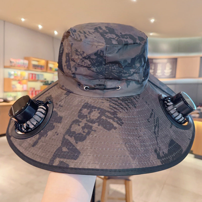 Solar USB Fan Hat with Dual Cooling and Sun Protection - Noman Store LLC