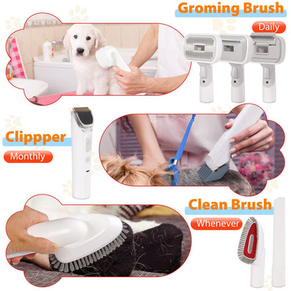 Cross-Border Pet Multifunctional Hair Trimmer, Dog Vacuum Set, All-In-One Machine, Jinmao Cat Vacuum Cleaner, Hair Clipper