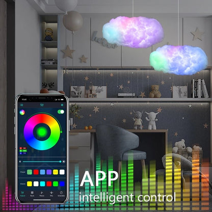 USB Cloud Light APP Control Music Synchronization 3D RGBIC Ambient Light Lightning Simulation Clouds Bedroom Room Light - NOMAN STORE LLC