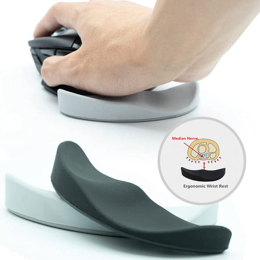 Ergonomic Mouse Wrist Rest Mouse Pads Silicon Gel Non-Slip Streamline Wrist Rest Support Mat Computer Mouse Pad For Office Gaming PC Accessories - NOMAN STORE LLC