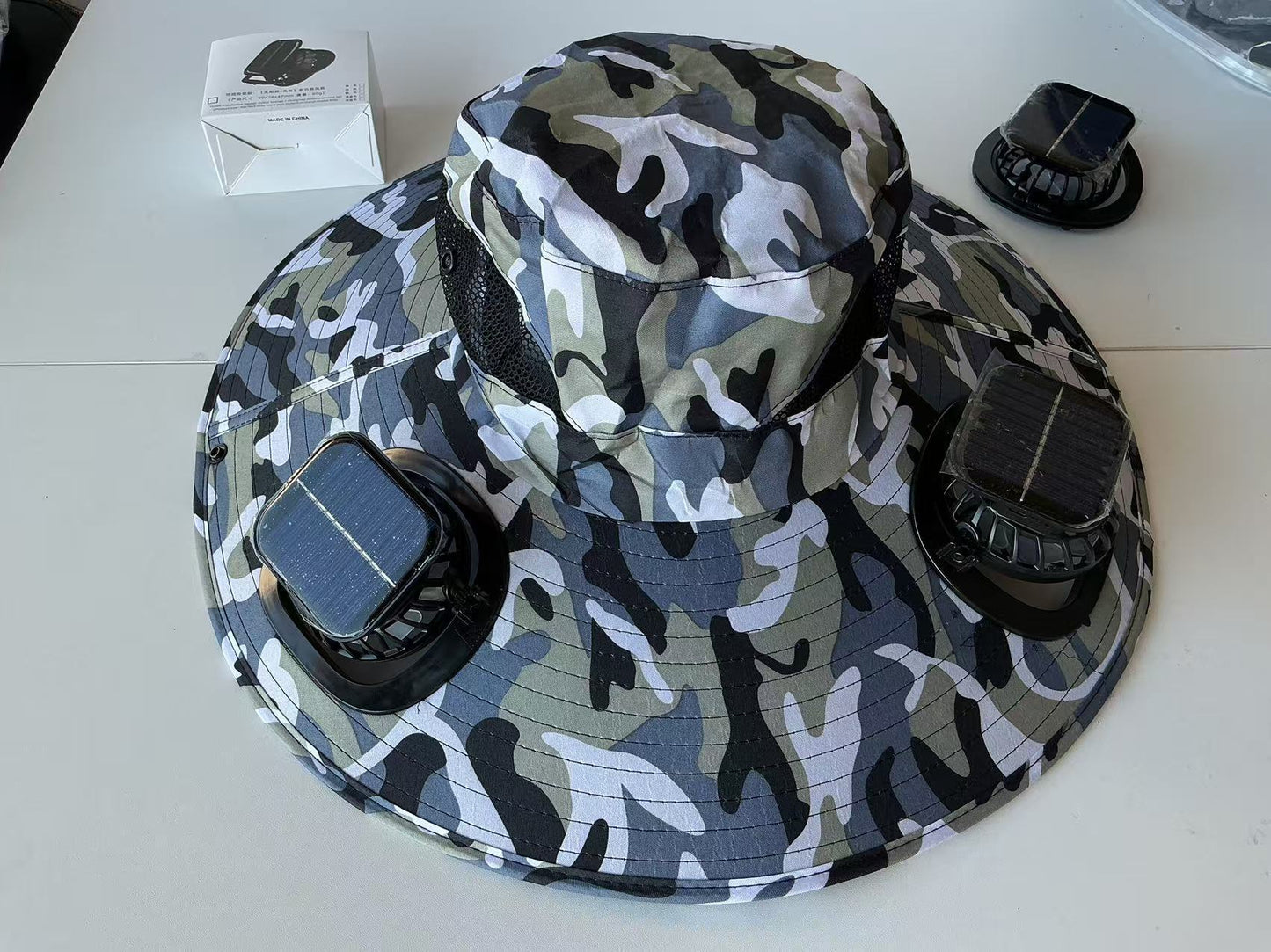Solar USB Fan Hat with Dual Cooling and Sun Protection - Noman Store LLC