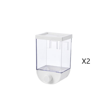 Kitchen Food Storage Easy Press Container Cereal Dispenser Wall Mounted Food Storage Box - NOMAN STORE LLC