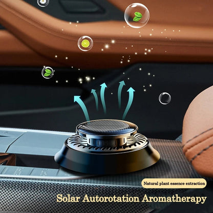 Portable Kinetic Car Air Freshener Solar Powered Double Ring Rotating Air Cleaner Perfume Fragrance Diffuser - NOMAN STORE LLC