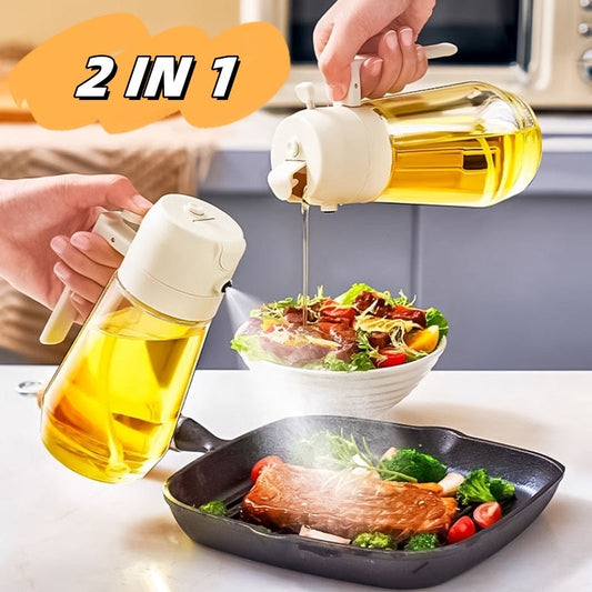 Perfect for Cooking, BBQ, Salad & Air Fryer. 2-in-1 design – Use it for Olive Oil, Vinegar, Soy Sauce & More! - NOMAN STORE LLC