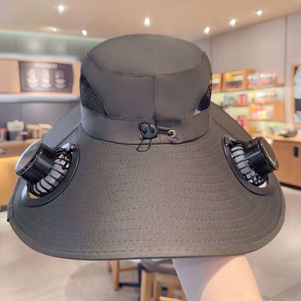Solar USB Fan Hat with Dual Cooling and Sun Protection - Noman Store LLC