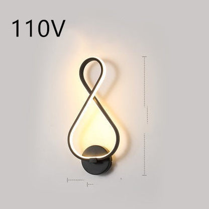 led wall lamp nordic minimalist bedroom bedside lamp - NOMAN STORE LLC
